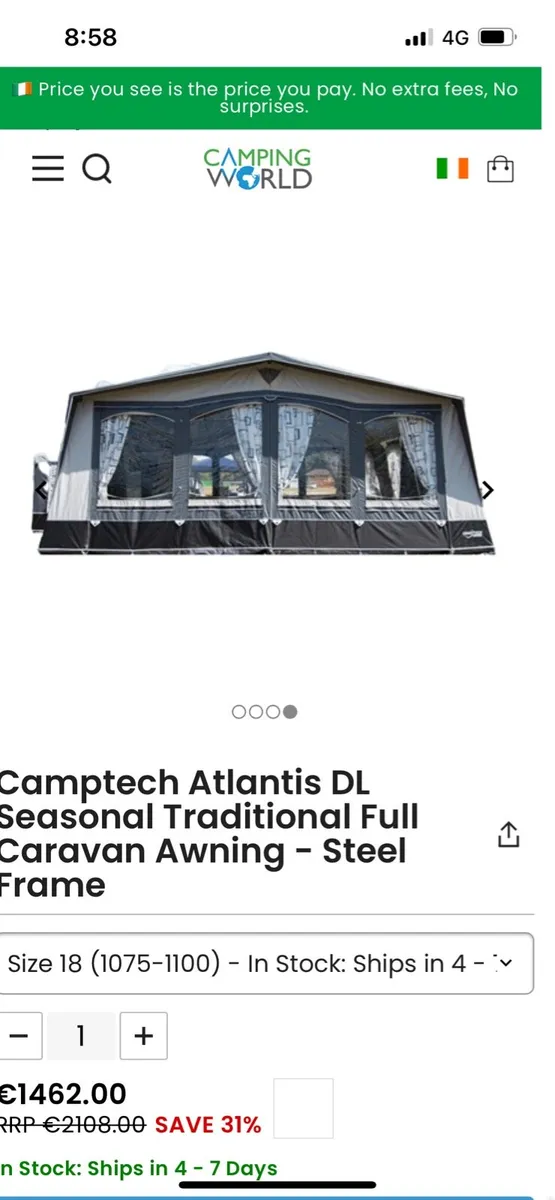 Camptech caravan Awning - Image 3
