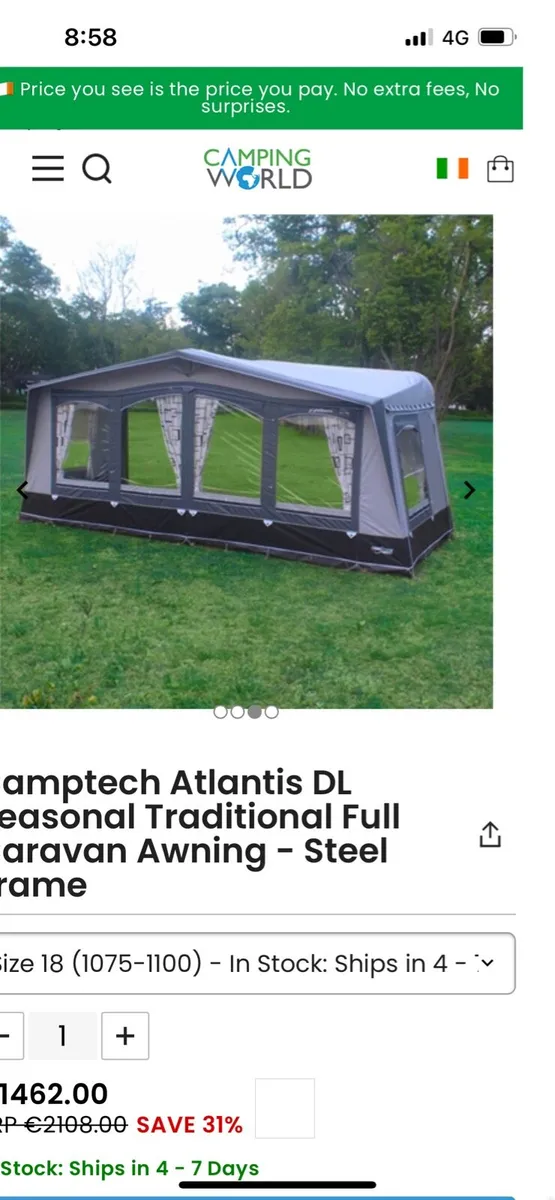 Camptech caravan Awning - Image 4