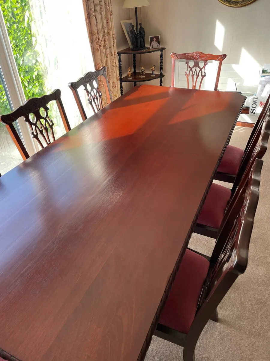 Teak dining table & chairs - Image 1
