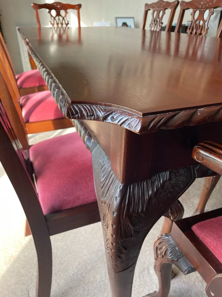 Teak dining table & chairs - Image 2