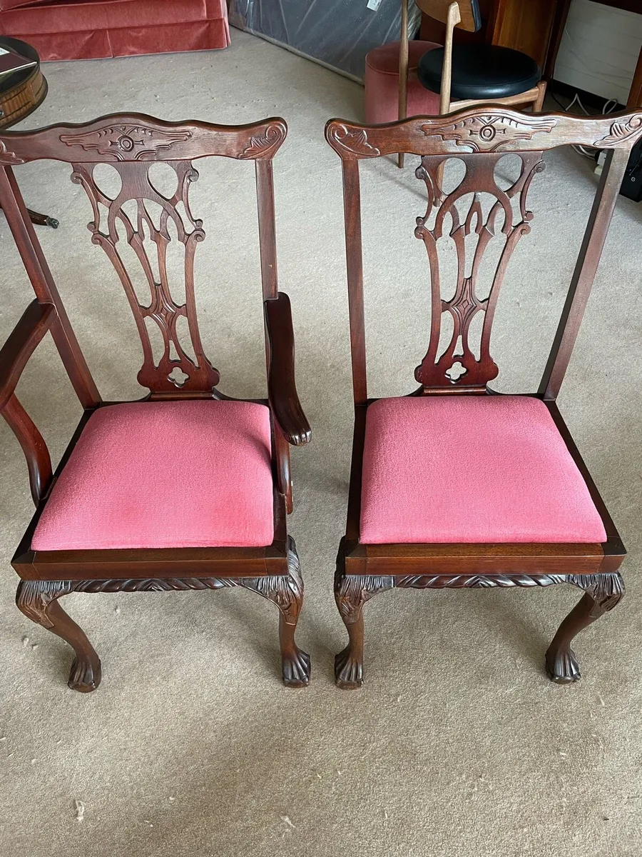 Teak dining table & chairs - Image 3