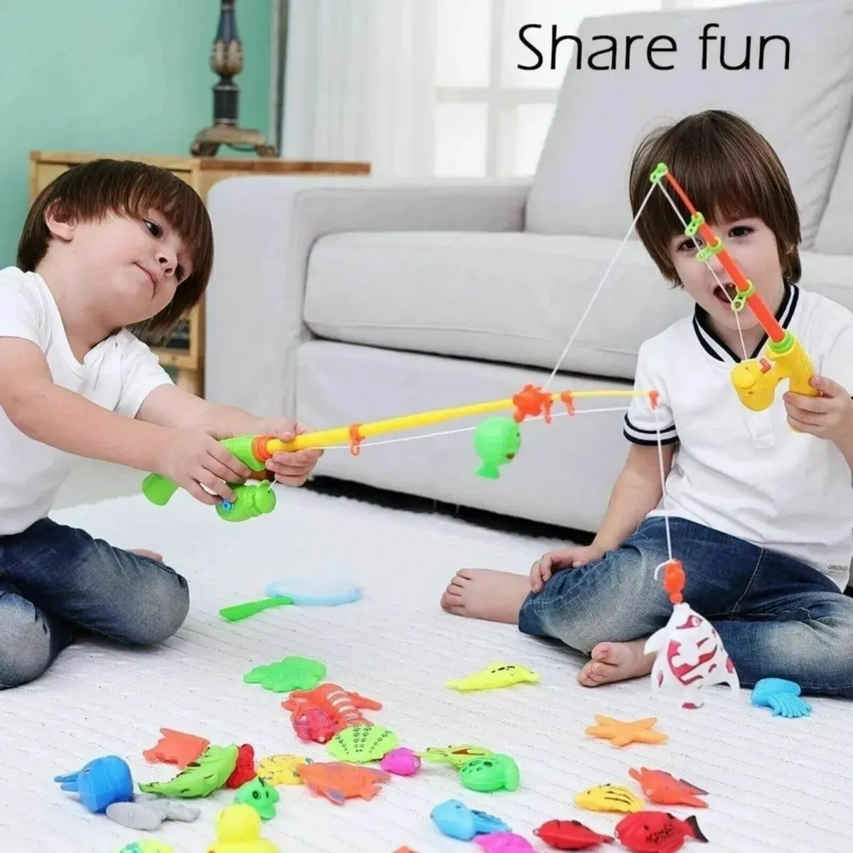 Magnetic Fishing Toy Set for Kids Bath & Pool - Image 3