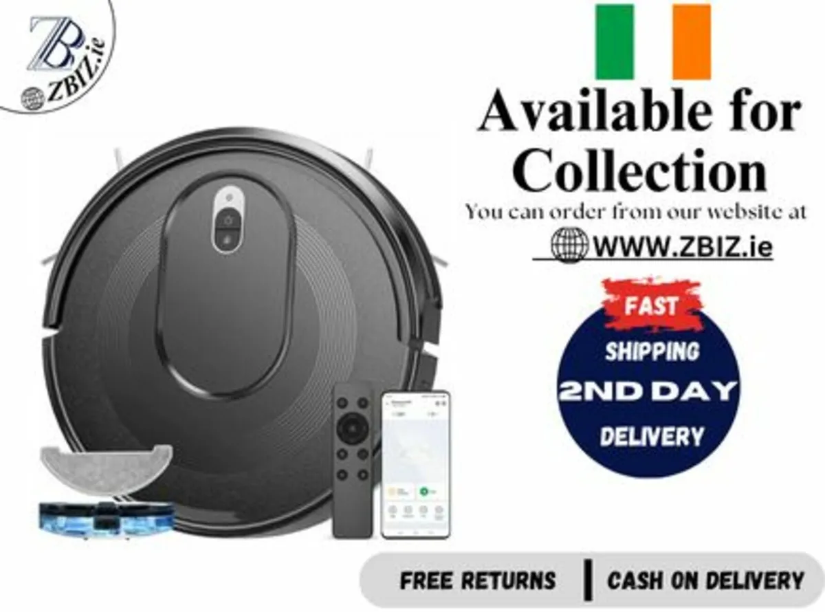 Robot Vacuum Cleaner with Mop Strong Suction Robot - Image 1