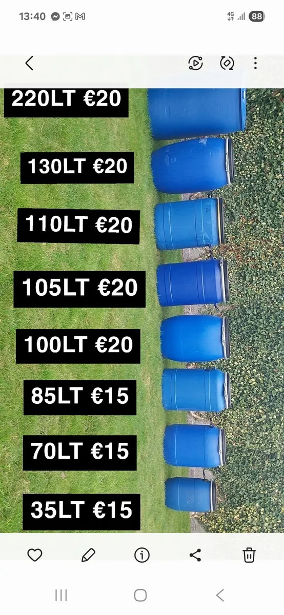 Plastic barrels /drums - Image 1