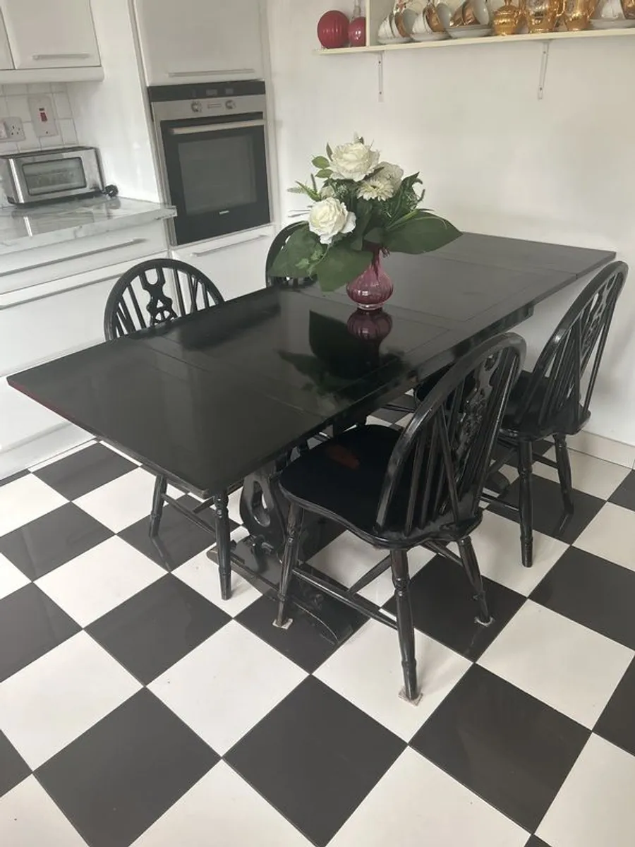 Vintage draw leaf table - Image 2