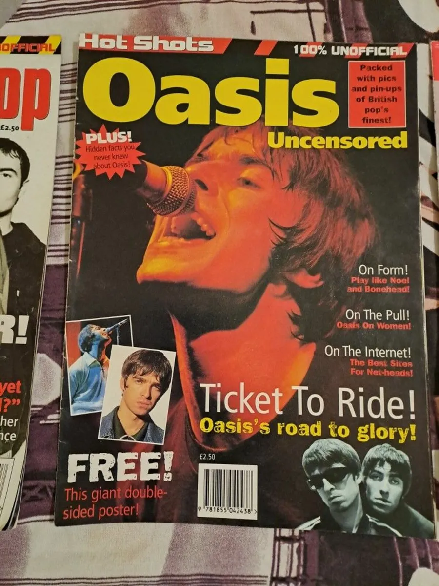 1990s Oasis band magazines mint rare - Image 4