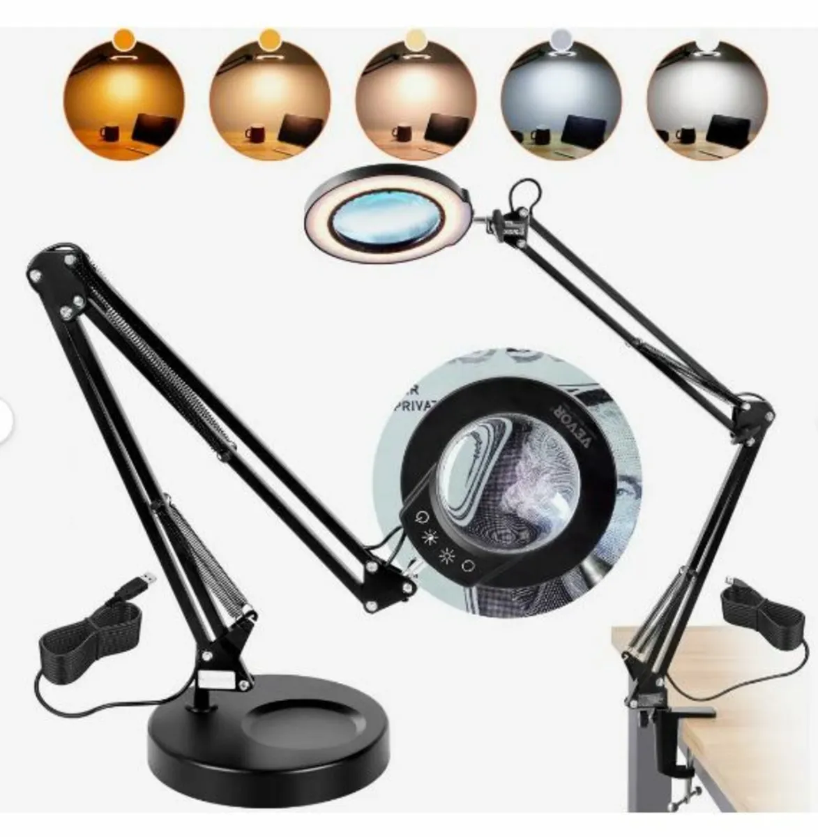 Magnifying Glass with Light & Base - Image 1