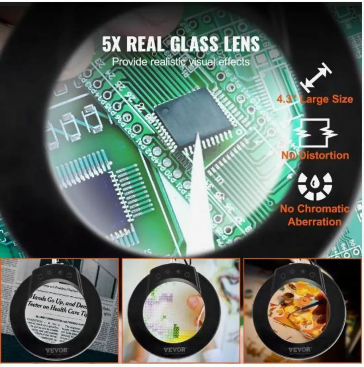 Magnifying Glass with Light & Base - Image 4