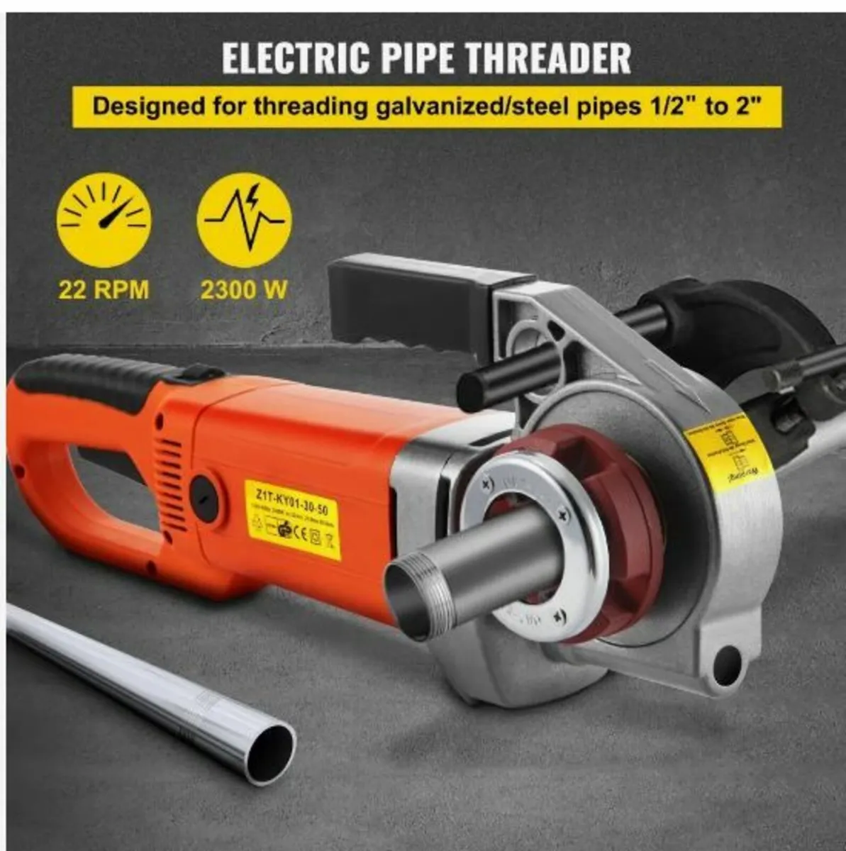 Electric Pipe Threader, 2300W Pipe - Image 2