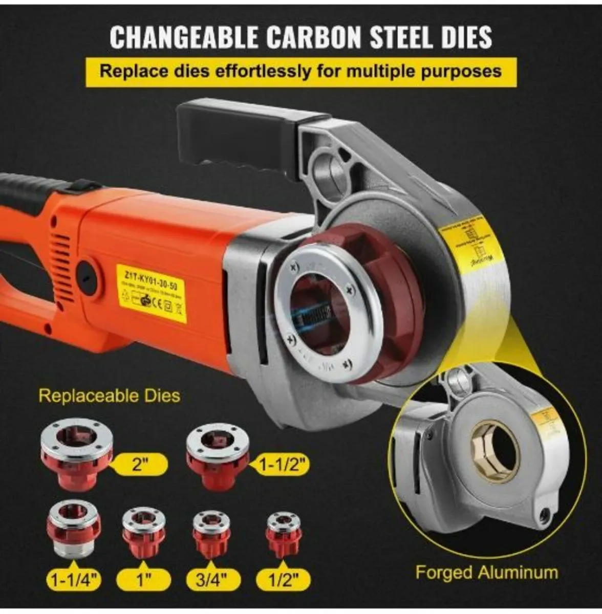 Electric Pipe Threader, 2300W Pipe - Image 3