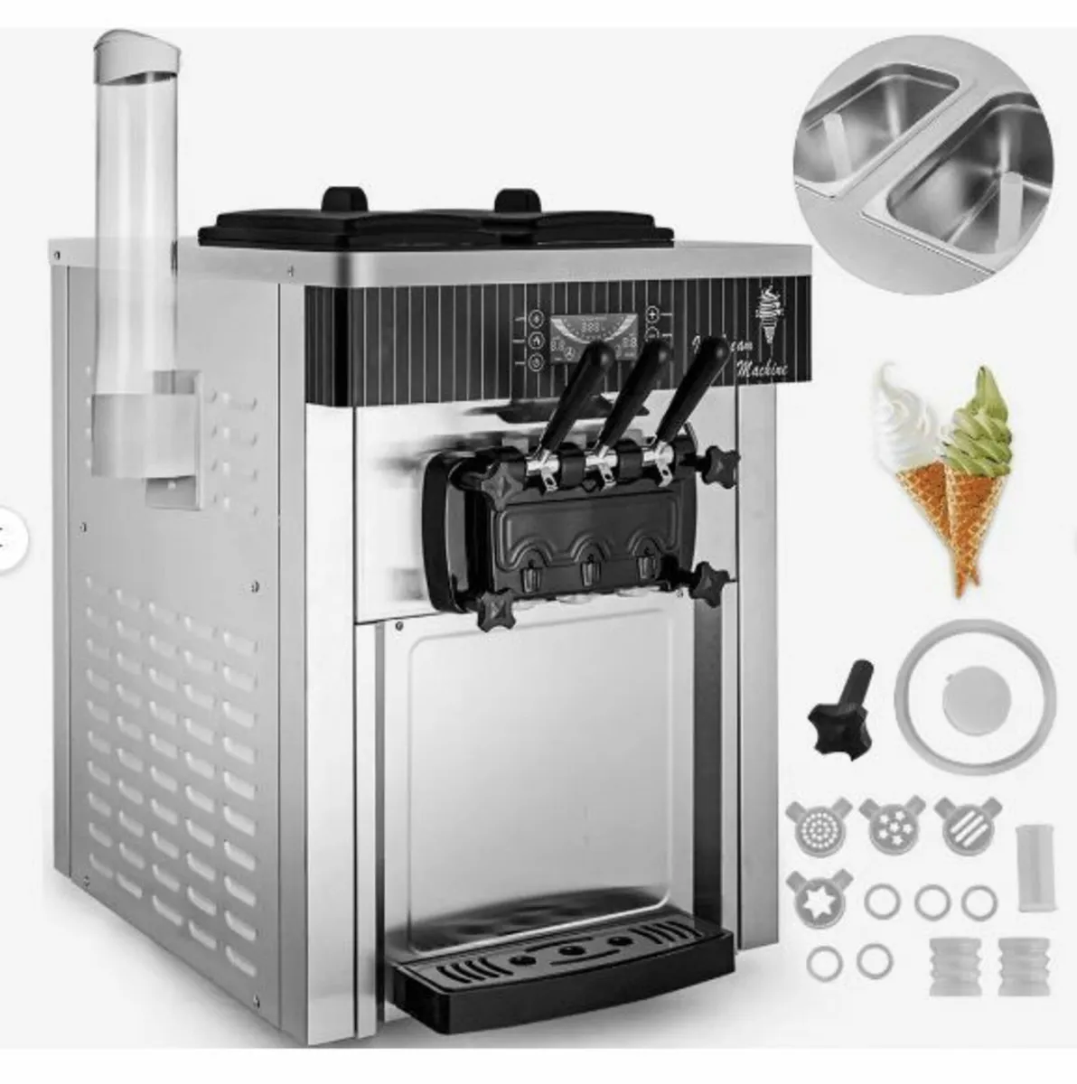 Soft Ice Cream Machine 2200W Commercial - Image 1