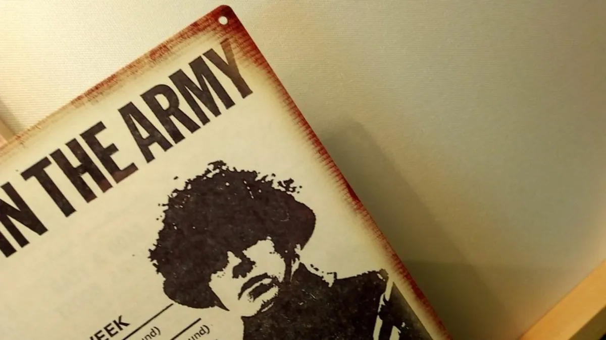 Irish army 1972 recruitment poster tin sign - Image 4