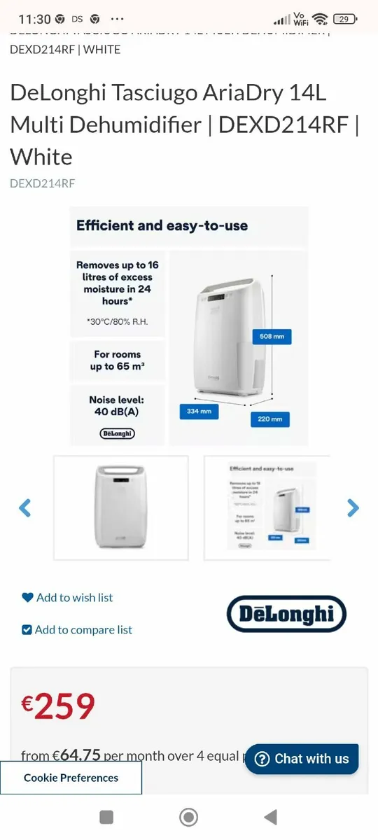 Electric Multi 16 l.dehumidifier - Image 1