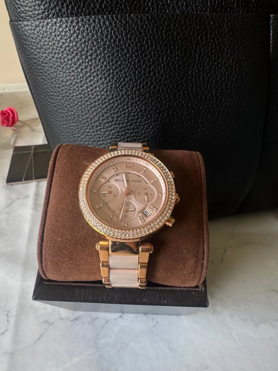 As New Michael Kors Rose Gold Watch - Image 1