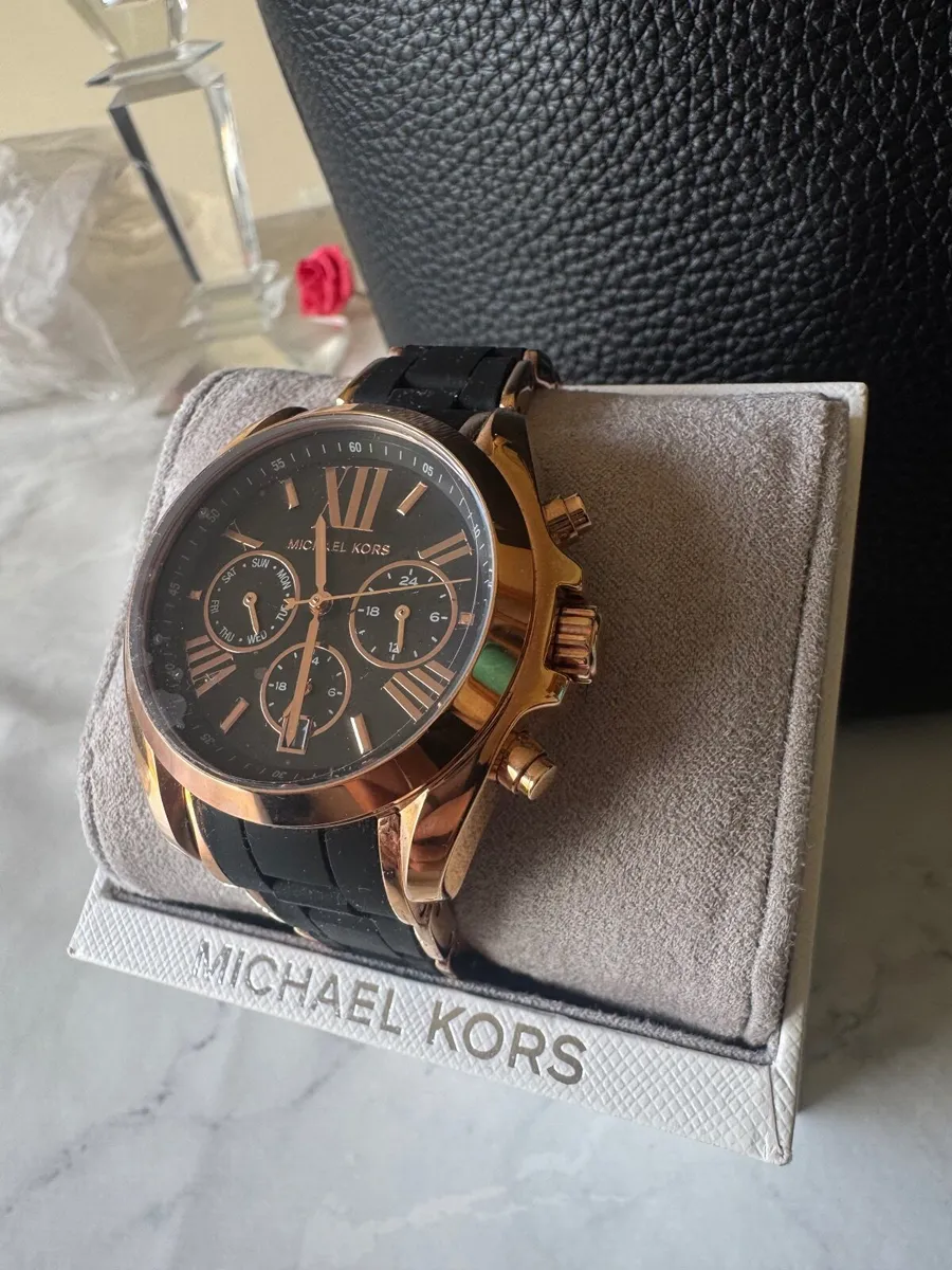 As New Michael Kors Black + Gold Watch - Image 2
