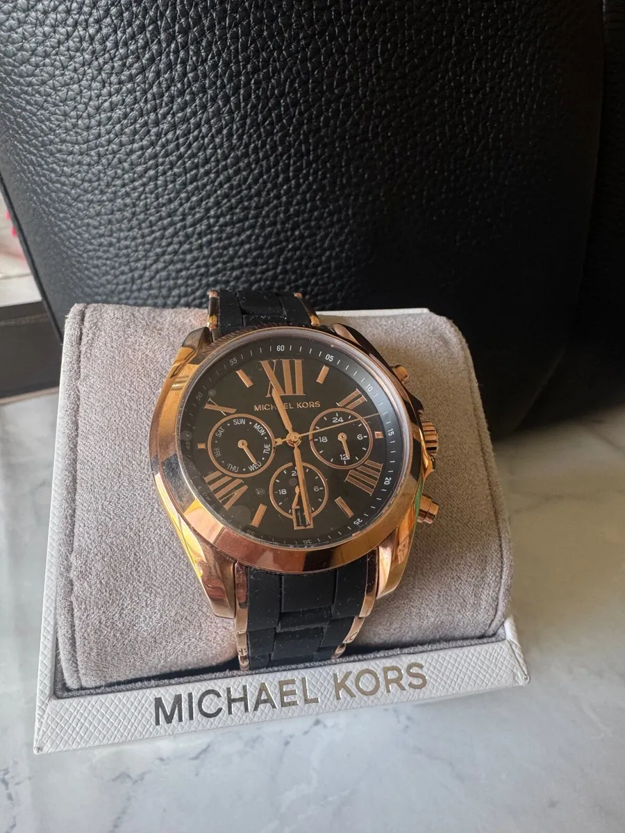 As New Michael Kors Black + Gold Watch - Image 3