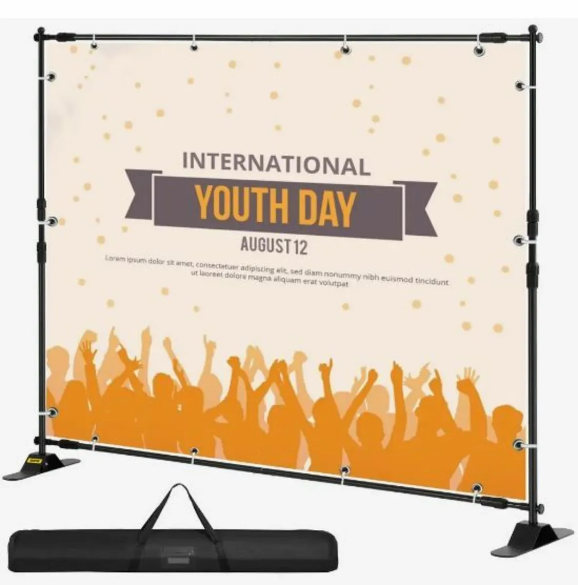 Step and Repeat Backdrop Banner Stand - Image 1