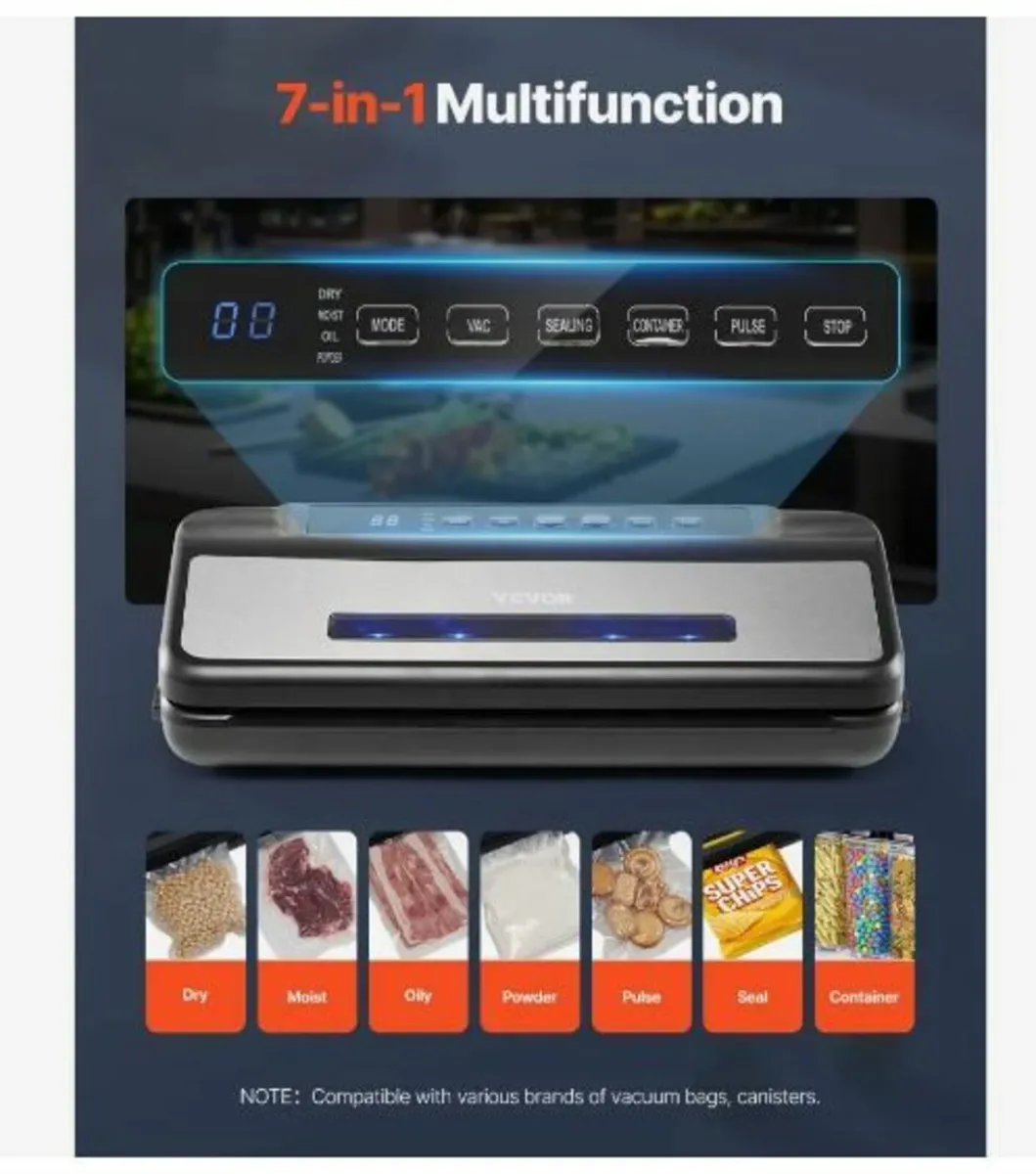 7-in-1 Vacuum Sealer Machine Compact - Image 3