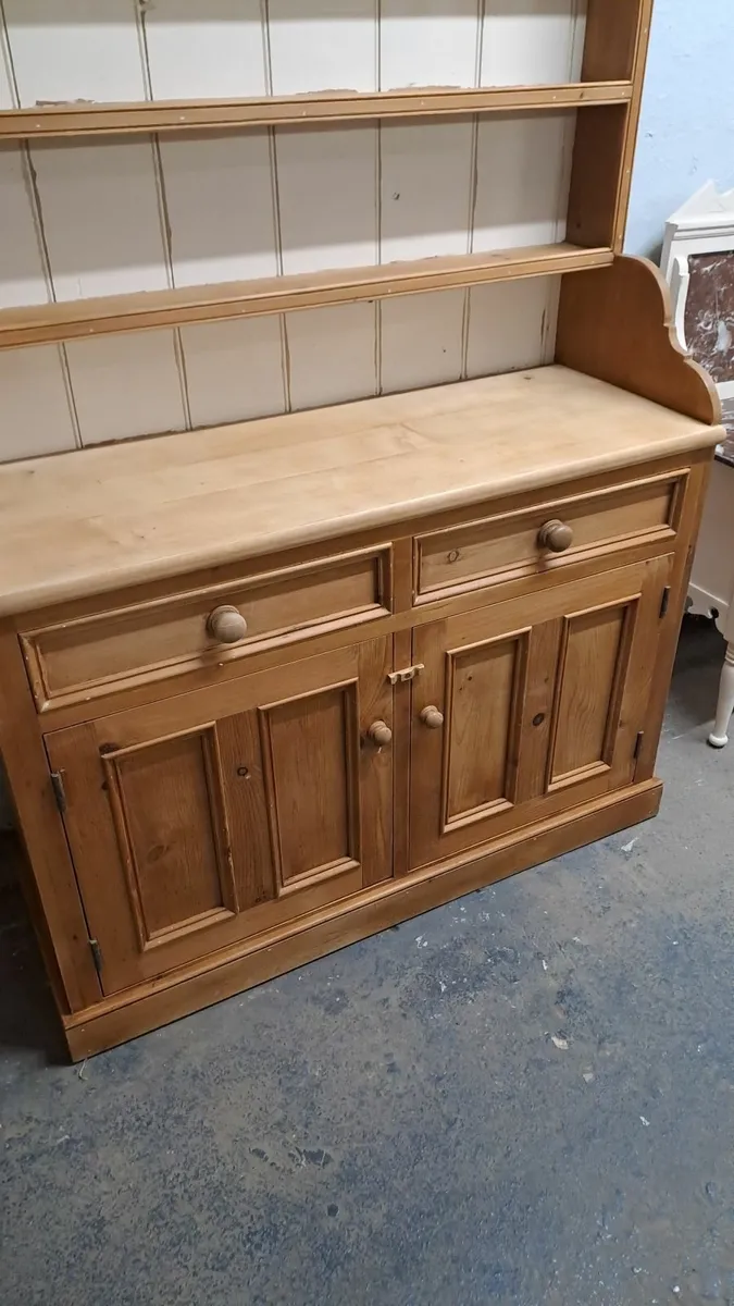 Vintage Irish pine kitchen dresser - Image 3
