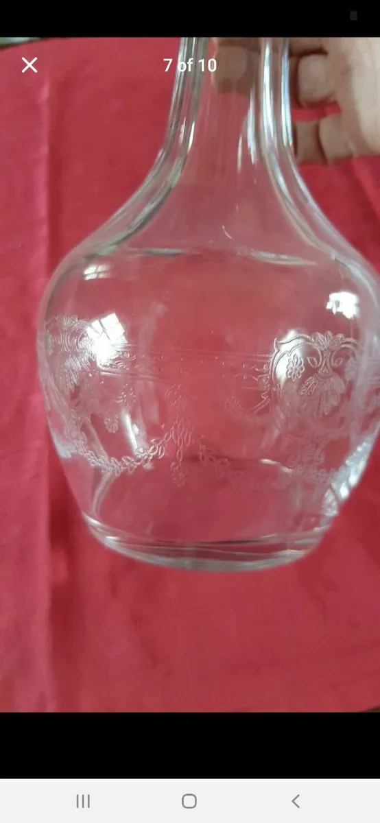 Glass embellished decanter possibly 20+ yrs old - Image 3