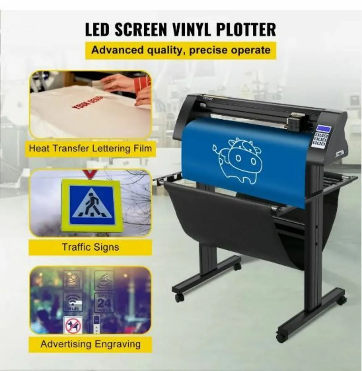 Vinyl Cutter, 720mm Vinyl Plotter, LED - Image 2