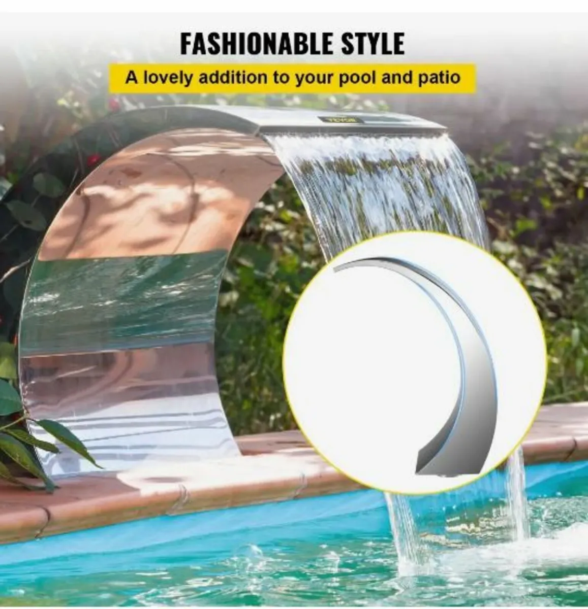 Pool Water Fountain Stainless Steel Pond - Image 4