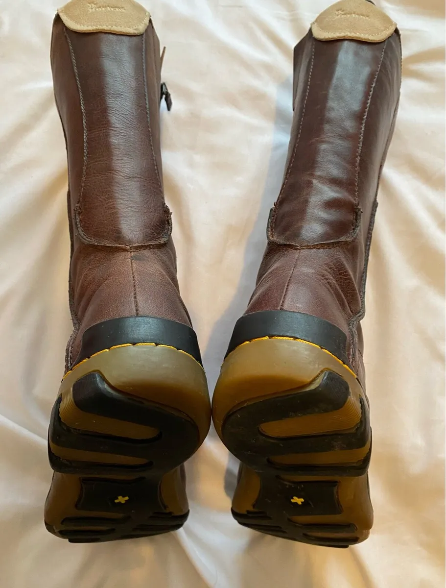 Dr Martens Authentic Leather Brown Boots Size 41/7 - Image 4