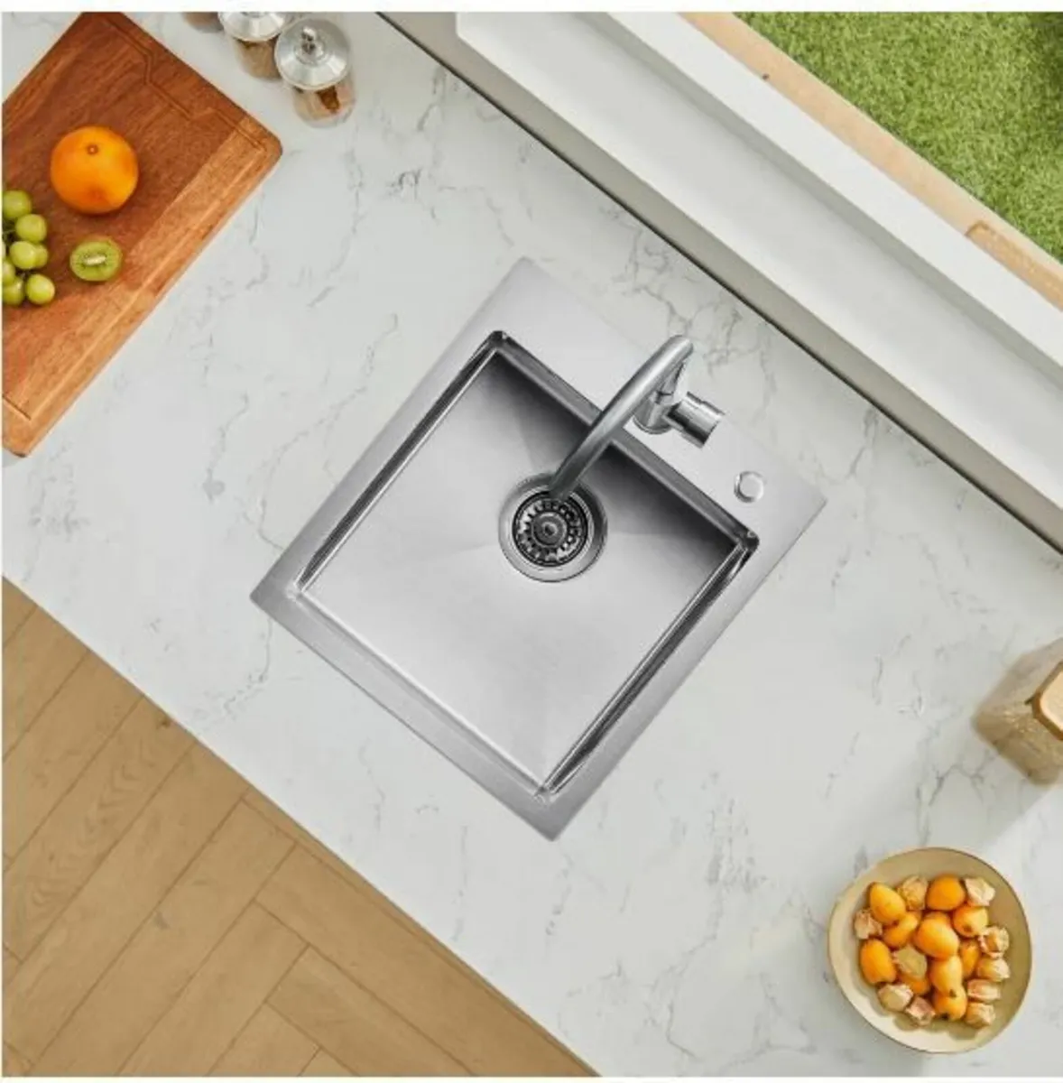 40cm Kitchen Sink Top Mount Single - Image 4