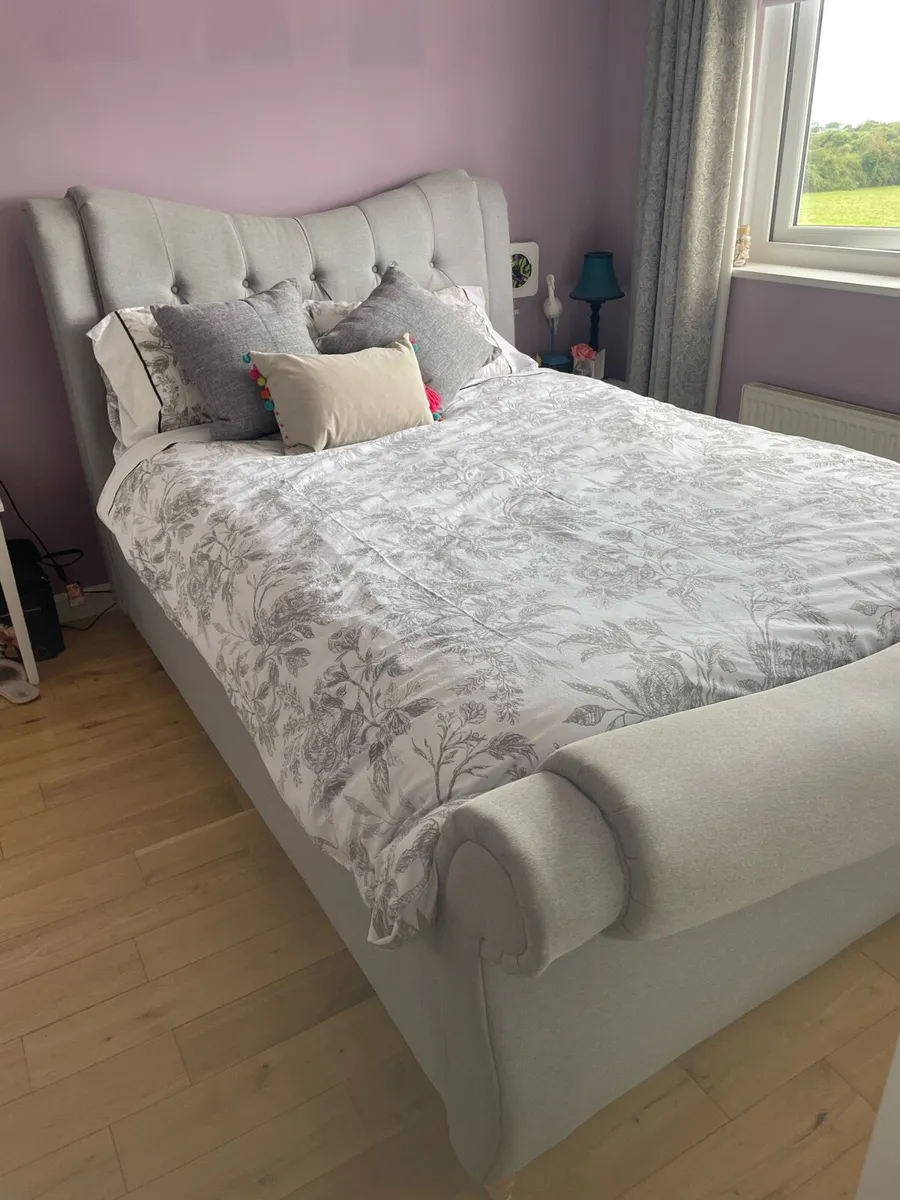 Sleigh Double bed frame - Image 1