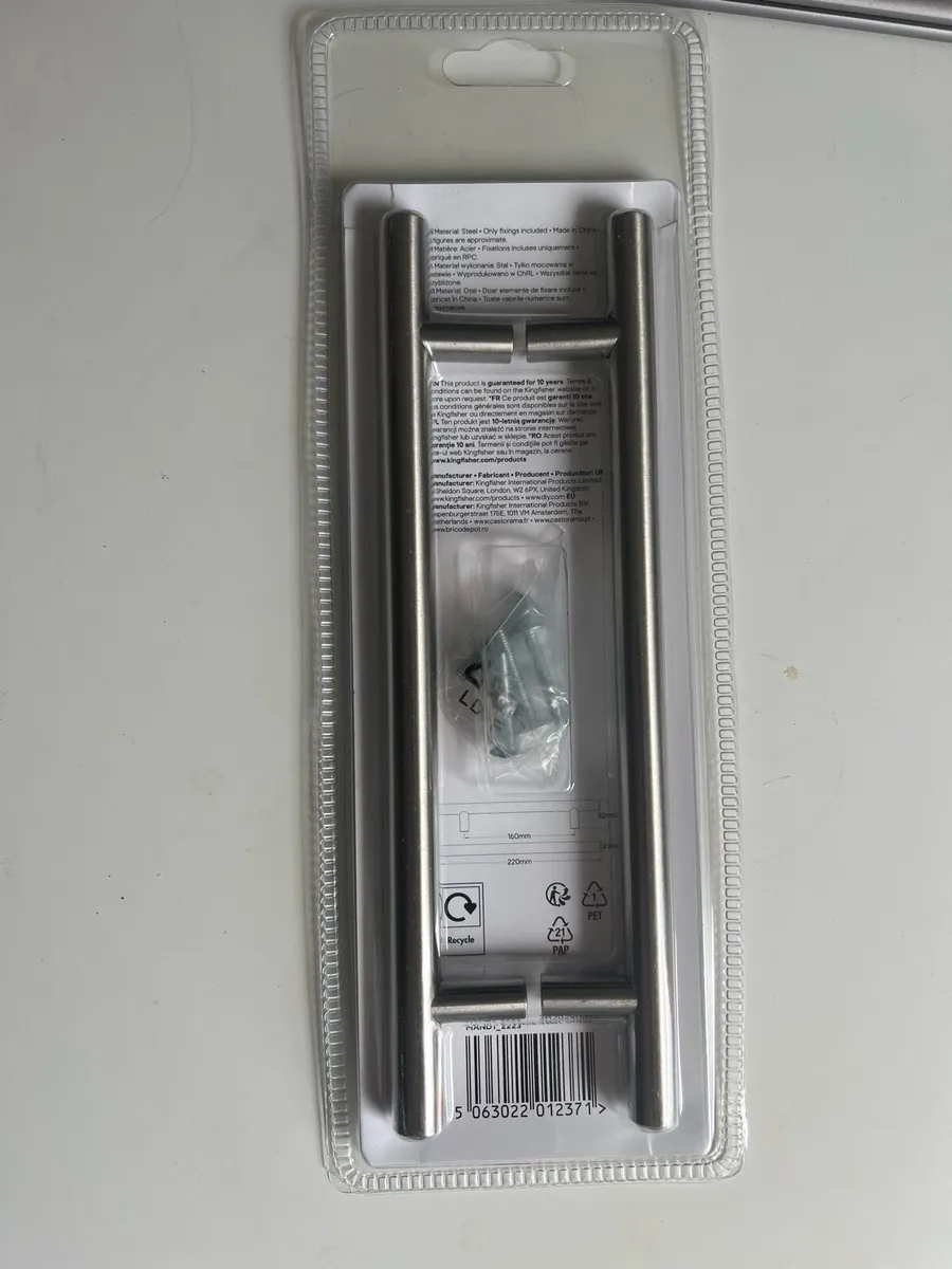14 Nickel effect kitchen handles, still in box - Image 3