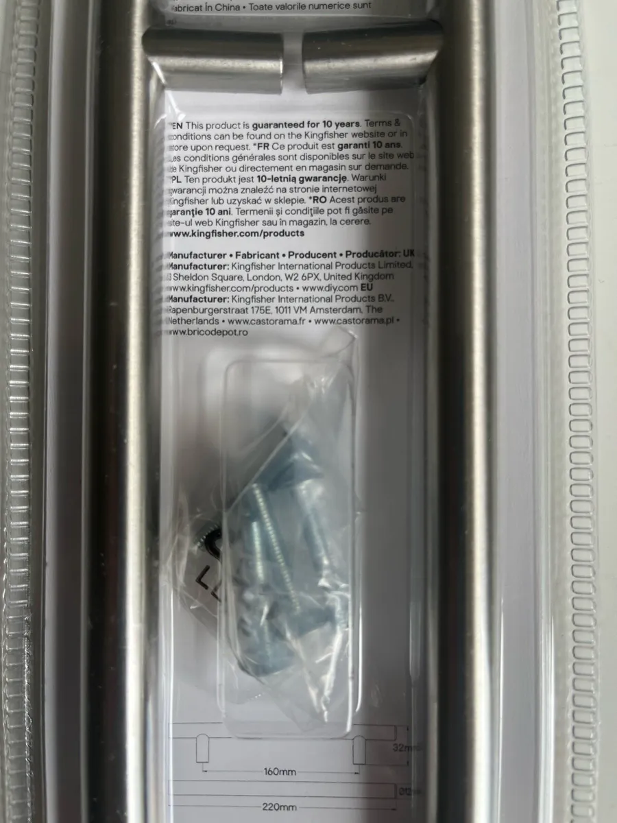14 Nickel effect kitchen handles, still in box - Image 4