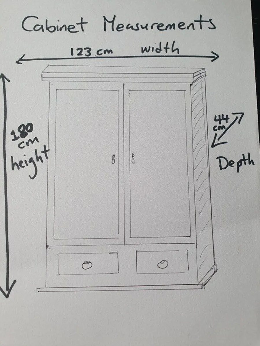 Wooden and glass display cabinet - Image 2