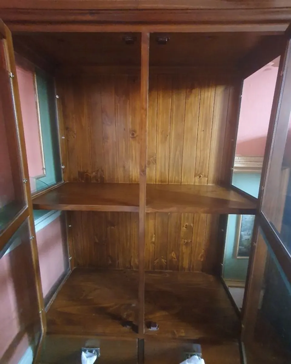Wooden and glass display cabinet - Image 4