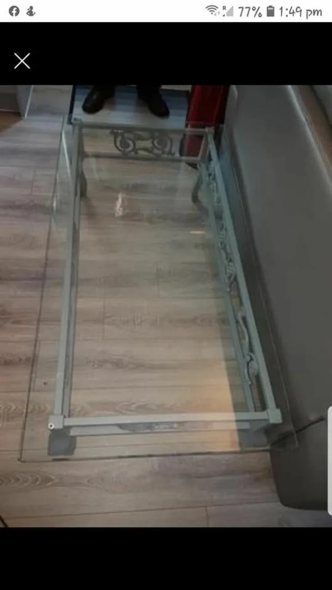 Glass top table for sale - Image 1