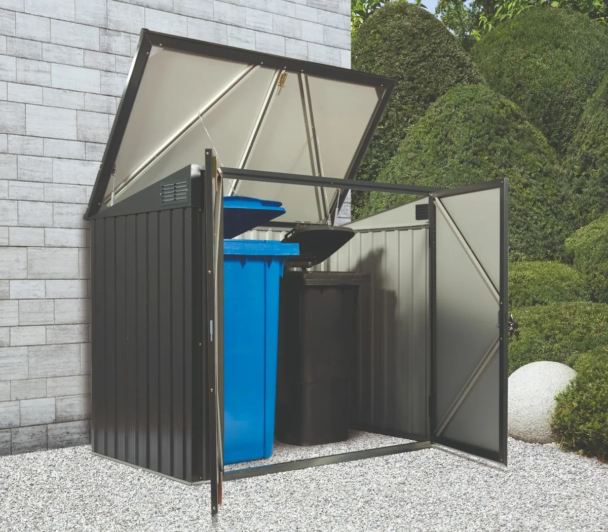 Steel Wheeliebin Enclosures for 2 Bins. - Image 1