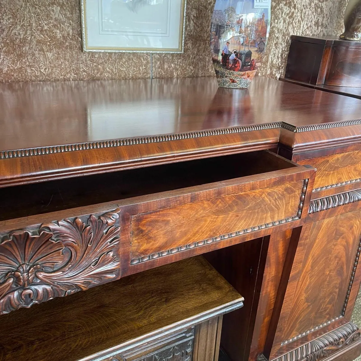 Late Regency mahogany pedestal sideboard - Image 4
