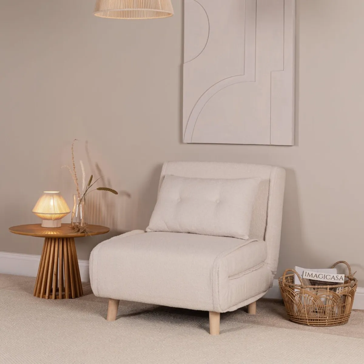 Single side bed - white teddy Laura James - Image 1
