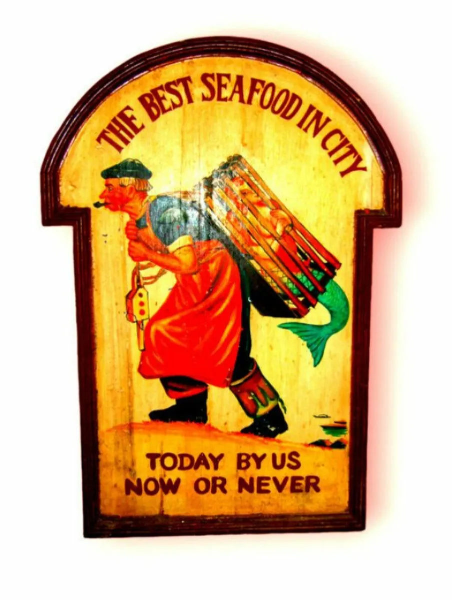 Large Vintage Wooden Sign - Image 3