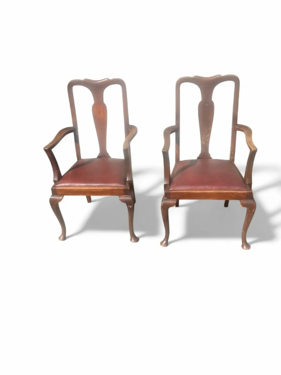 Carver Chairs x 2 - Antique - Vintage - Image 1