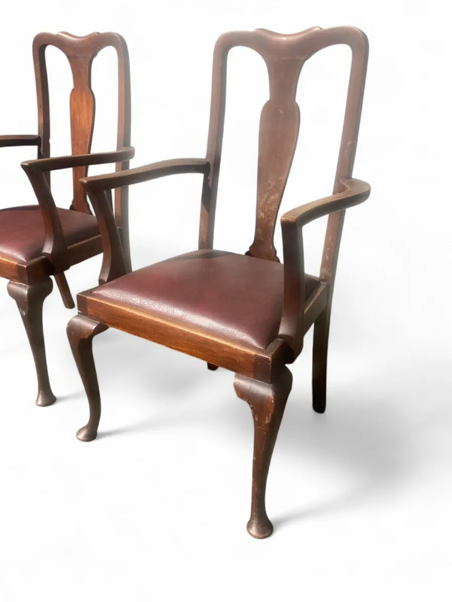 Carver Chairs x 2 - Antique - Vintage - Image 3