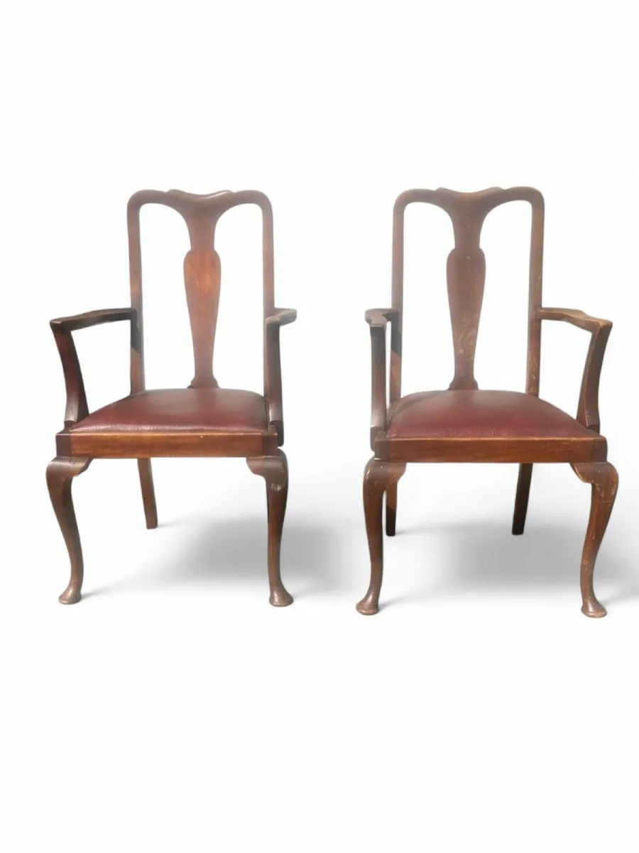 Carver Chairs x 2 - Antique - Vintage - Image 4