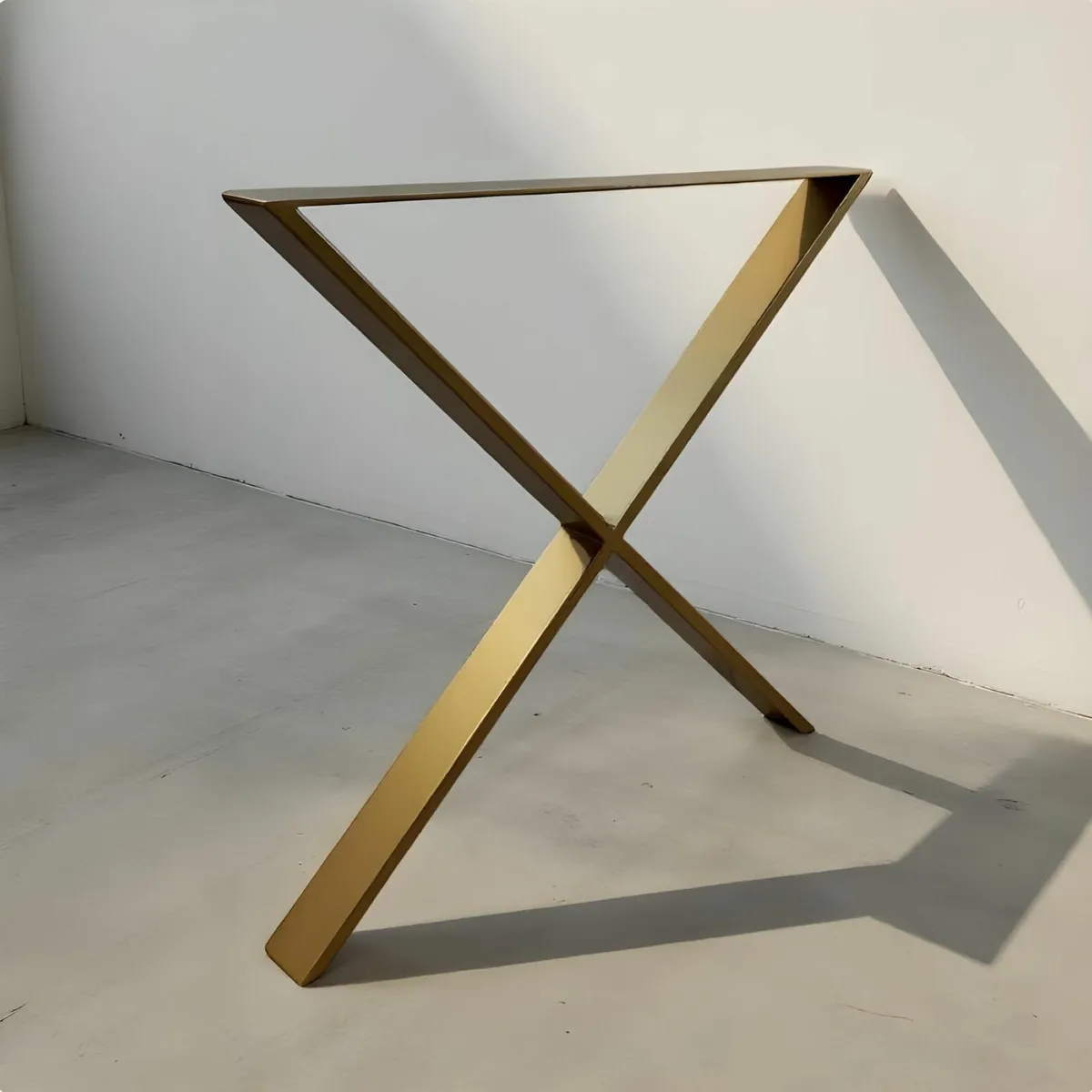 Gold X-Type Metal Table Legs 86×80 cm - Image 2