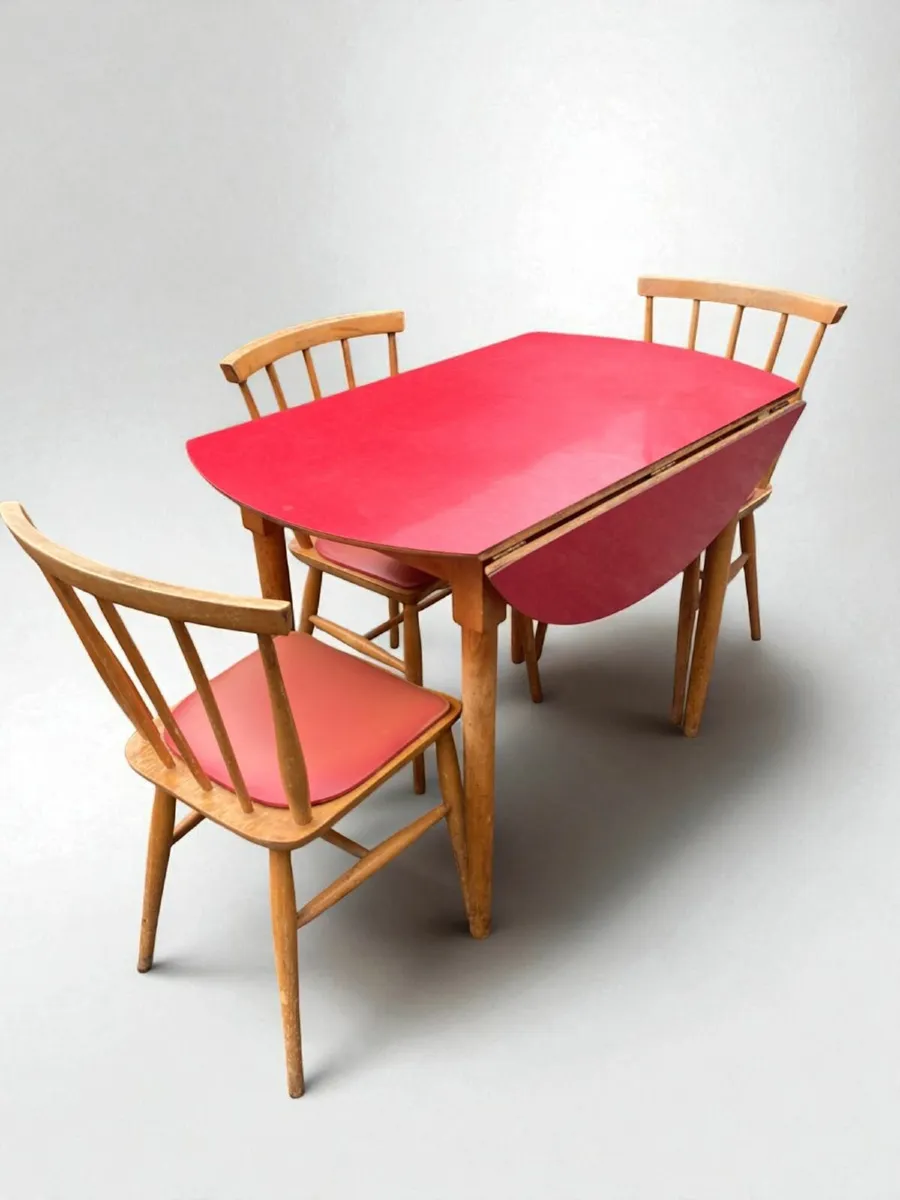 Vintage Table and Chairs x 3 - Mid Century - Image 2