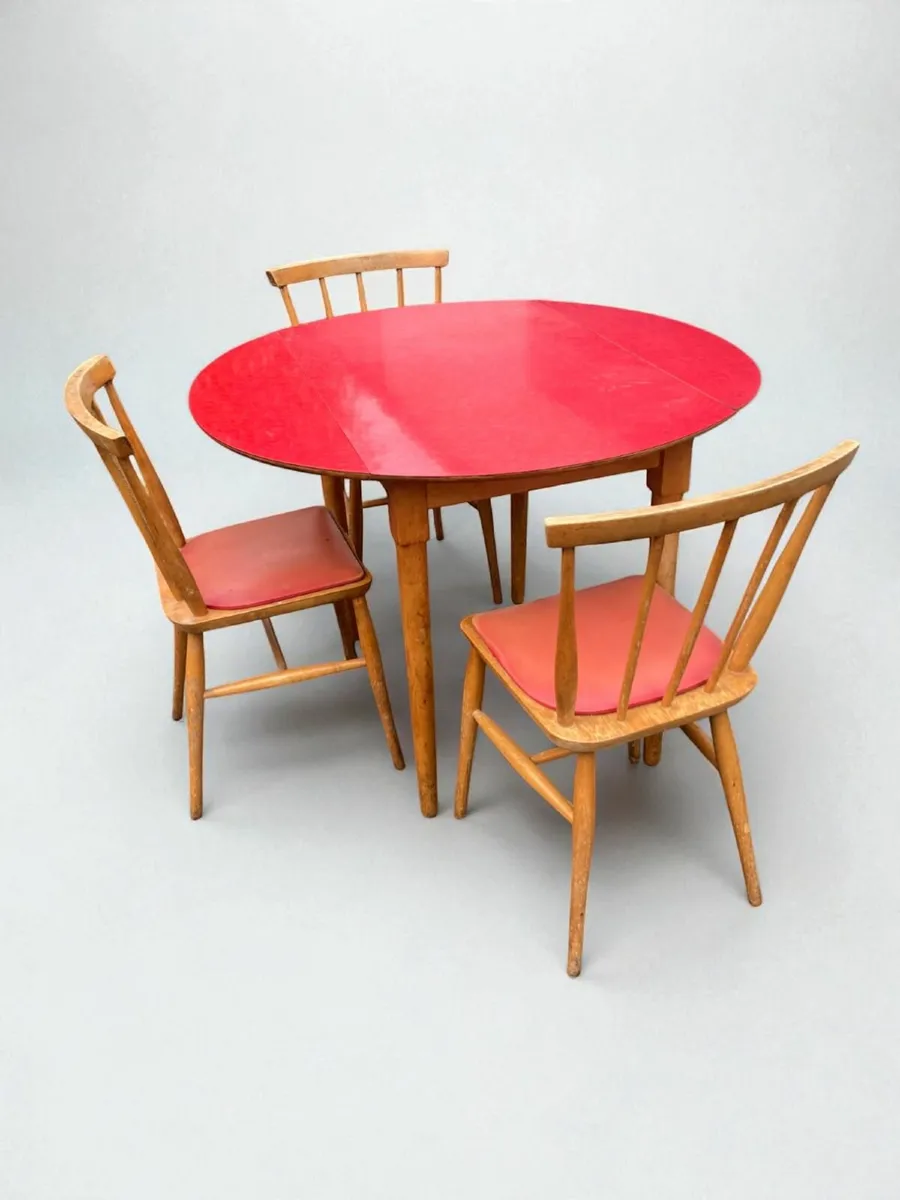 Vintage Table and Chairs x 3 - Mid Century - Image 3