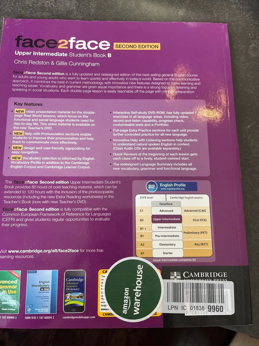 Cambridge English B2 students book, Face2face - Image 2