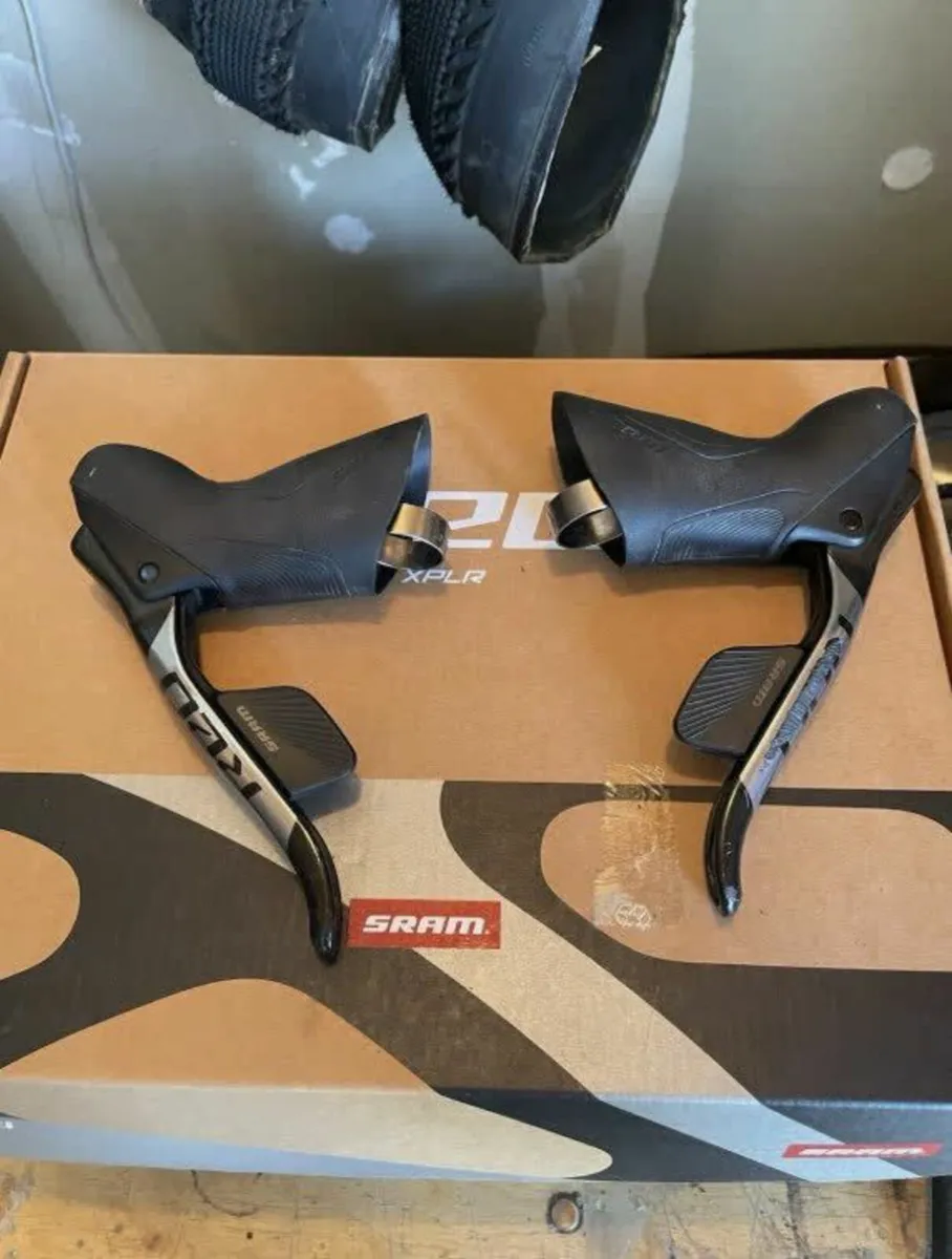 SRAM Red AXS 12spd mechanical disc brake shifters. - Image 1