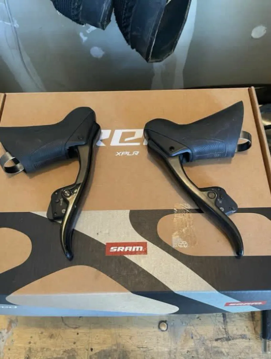 SRAM Red AXS 12spd mechanical disc brake shifters. - Image 2