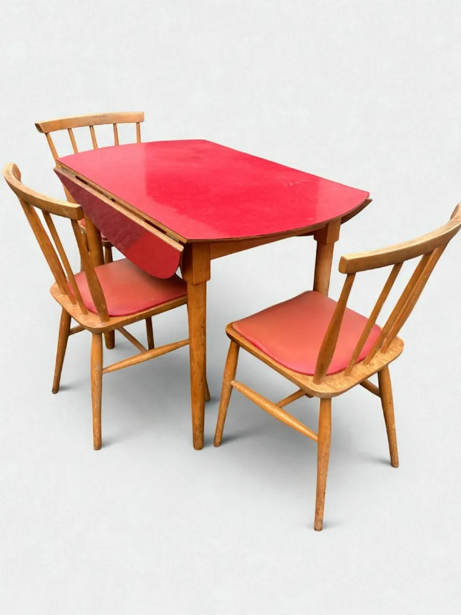 Vintage Table and Chairs x 3 - Mid Century - Image 1