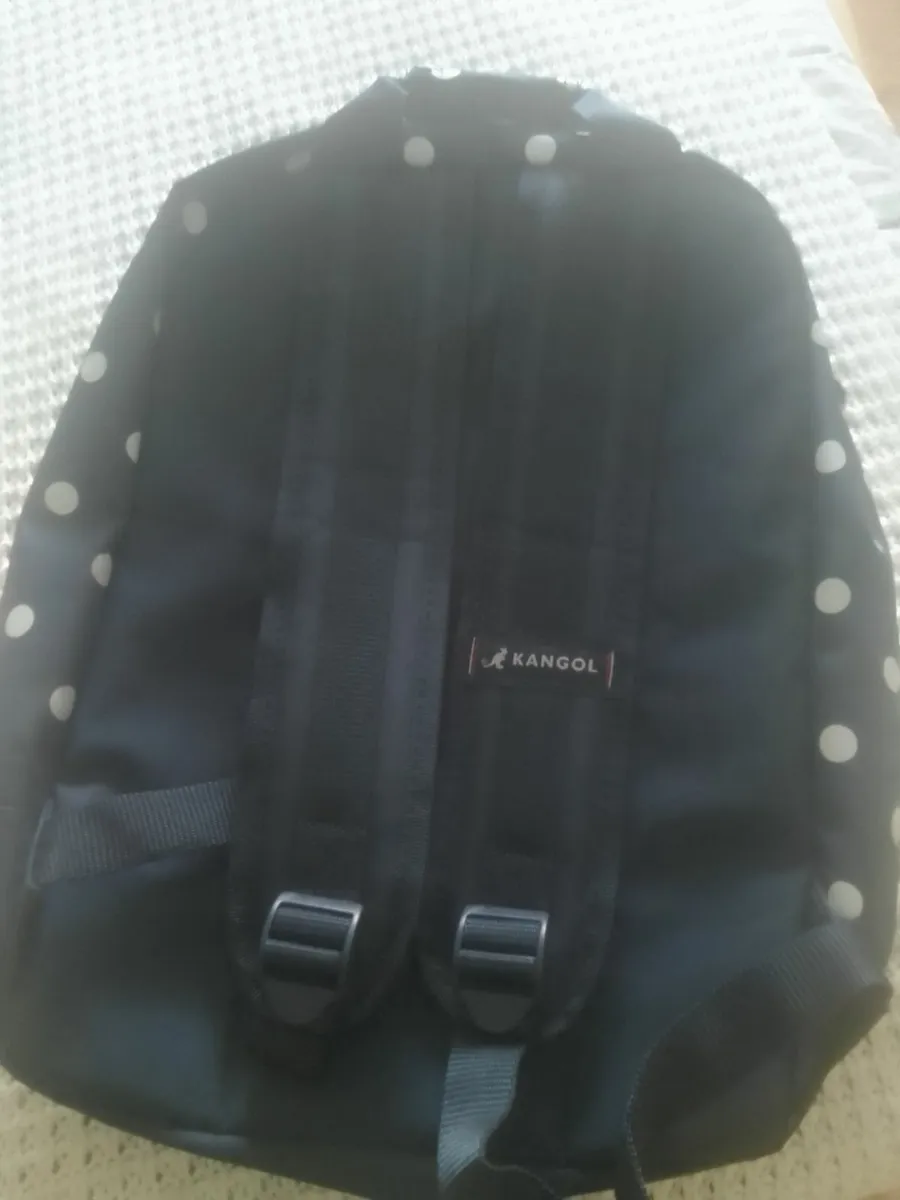 KANGOL NAVY POLKA DOT BACKPACK AS NEW - Image 4