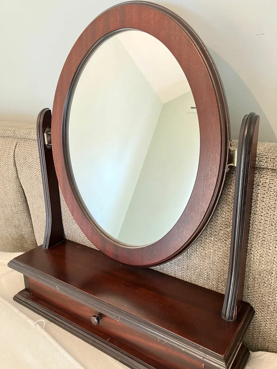 Vintage vanity mirror with drawer - Image 3